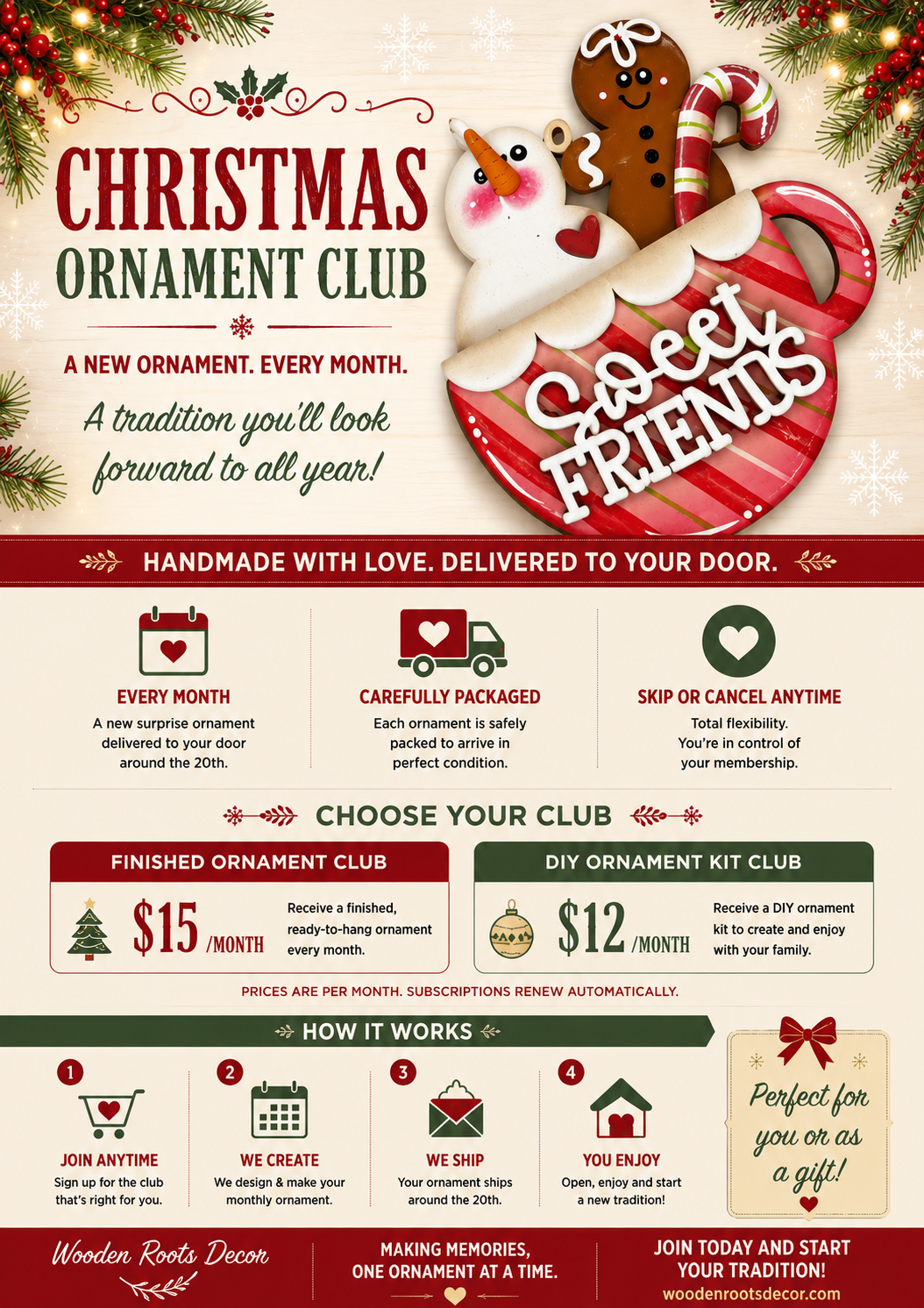 MONTHLY SUBSCRIPTION ORNAMENT CLUB