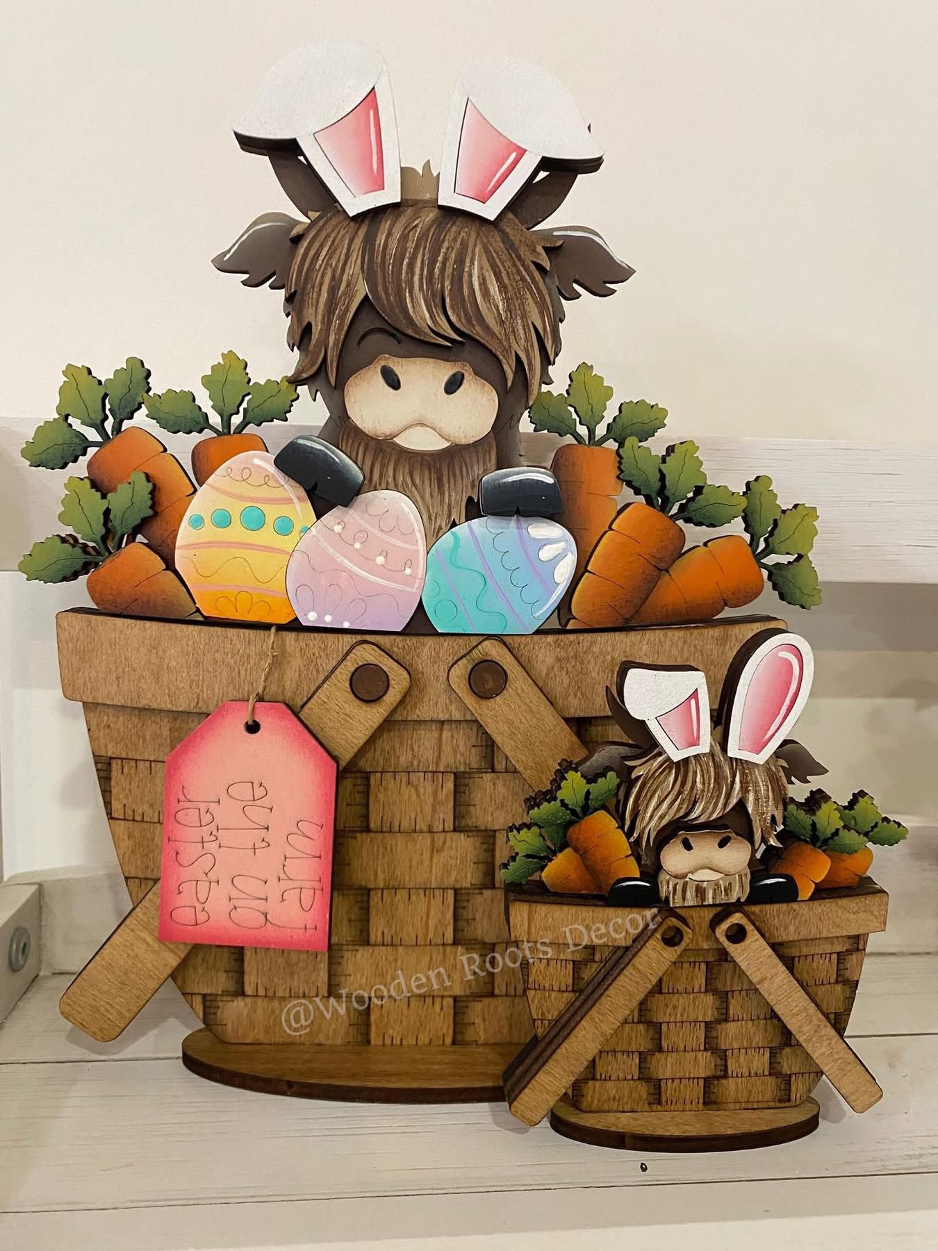 INTERCHANGEABLE EASTER COW BASKET SET