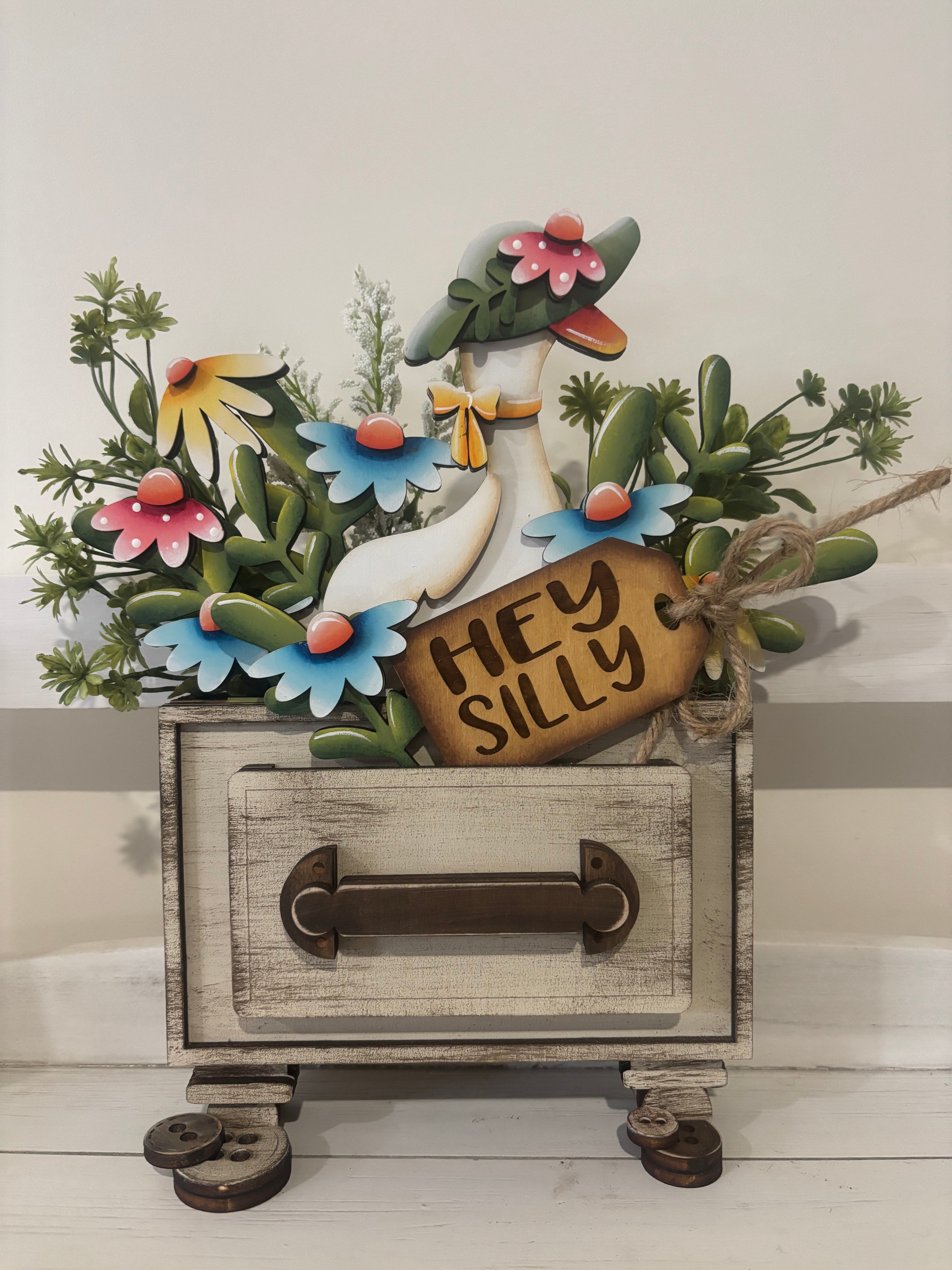 VINTAGE INTERCHANGEABLE DRAWER WITH GOOSE
