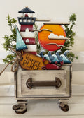COASTAL LIGHTHOUSE VINTAGE DRAWER SITTER