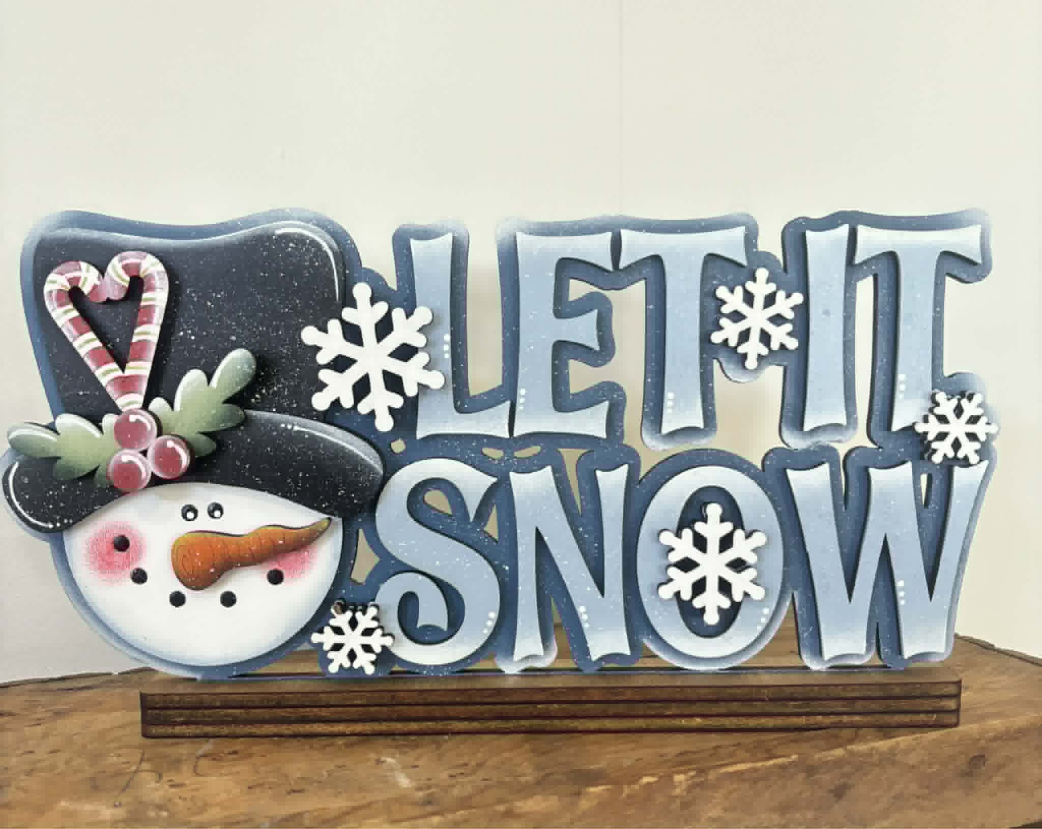 LET IT SNOW SHELF SITTER